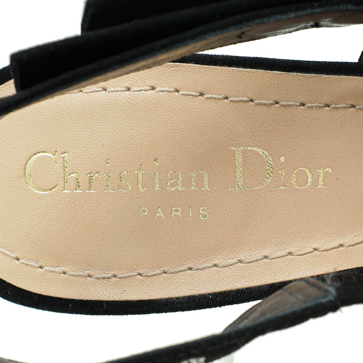 Christian Dior Black J'adior Mesh Dot Slingback Pump 37.5