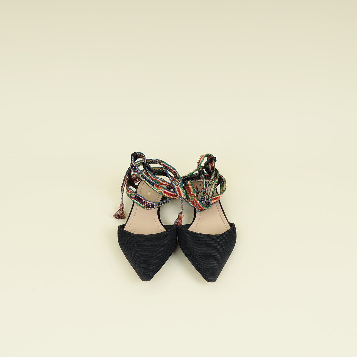 Christian Dior Black Technical Fabric J'adior IT Flat 37.5