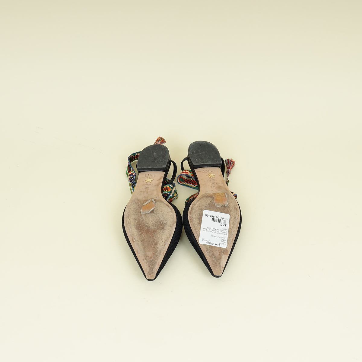 Christian Dior Black Technical Fabric J'adior IT Flat 37.5