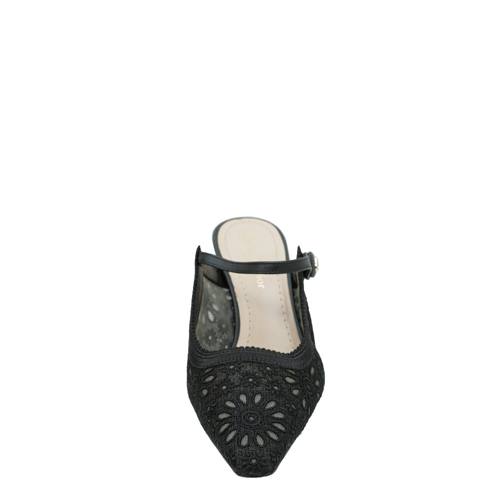 Christian Dior Black Capture Heeled Mules 37.5