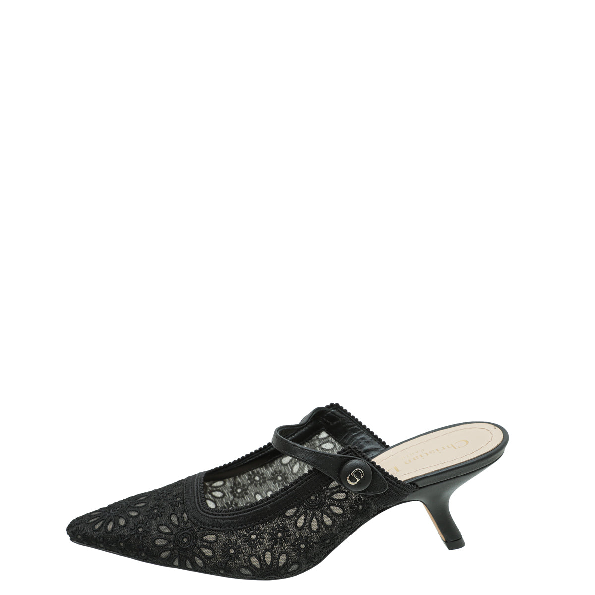 Christian Dior Black Capture Heeled Mules 37.5