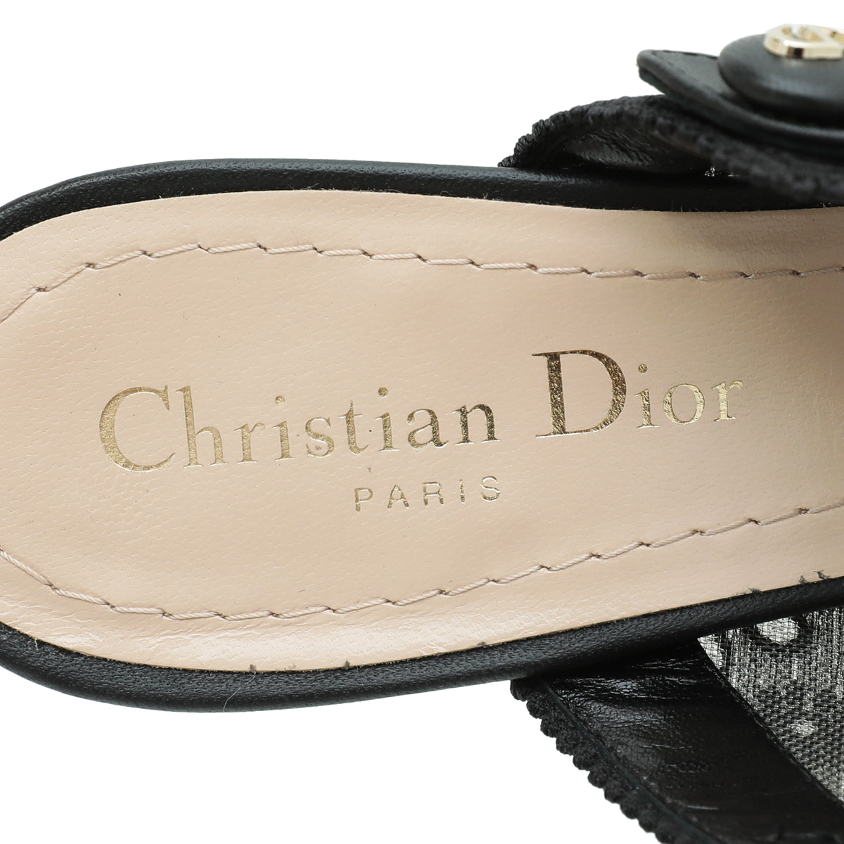 Christian Dior Black Capture Heeled Mules 37.5