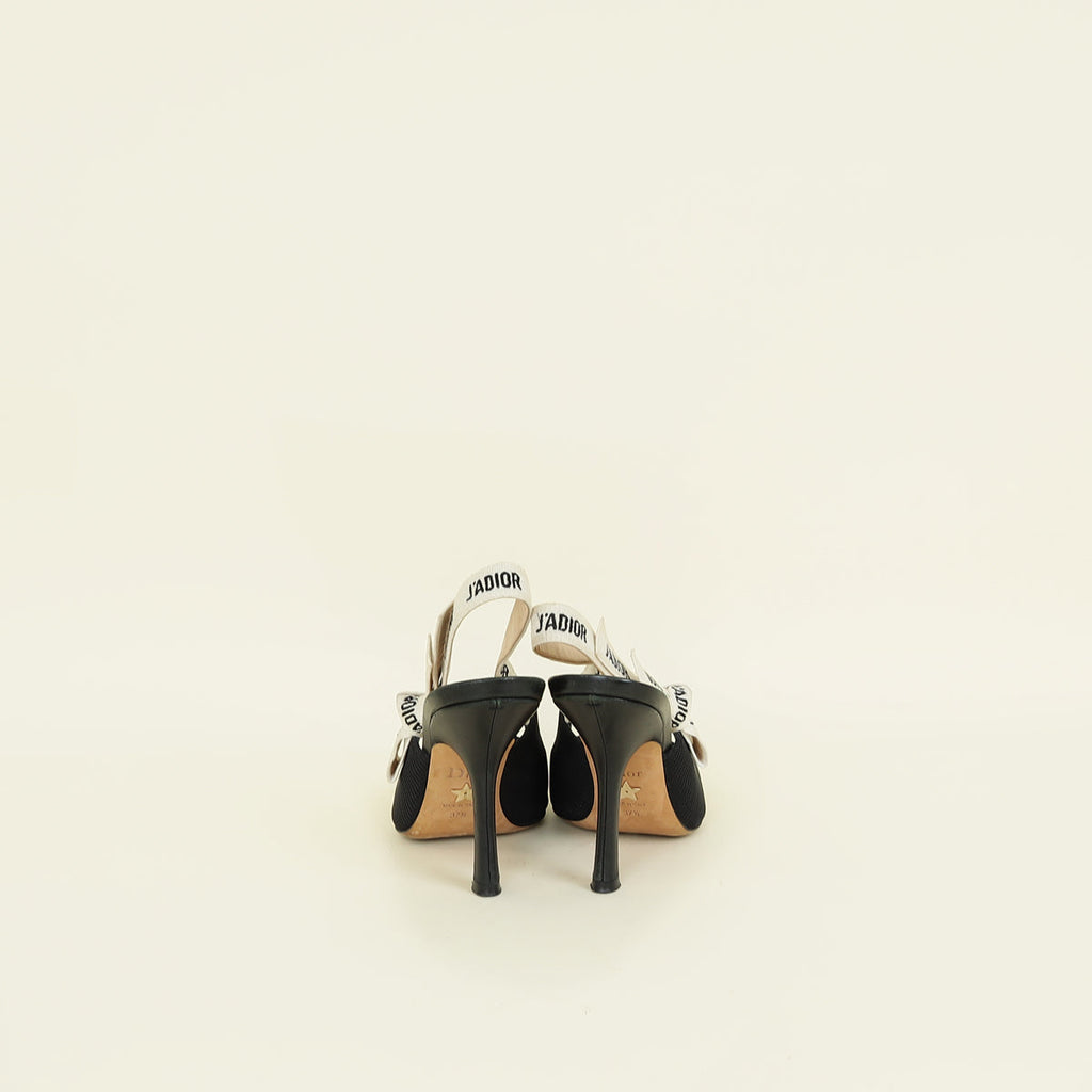 Christian Dior Black J'Adior Slingback Pump 37.5