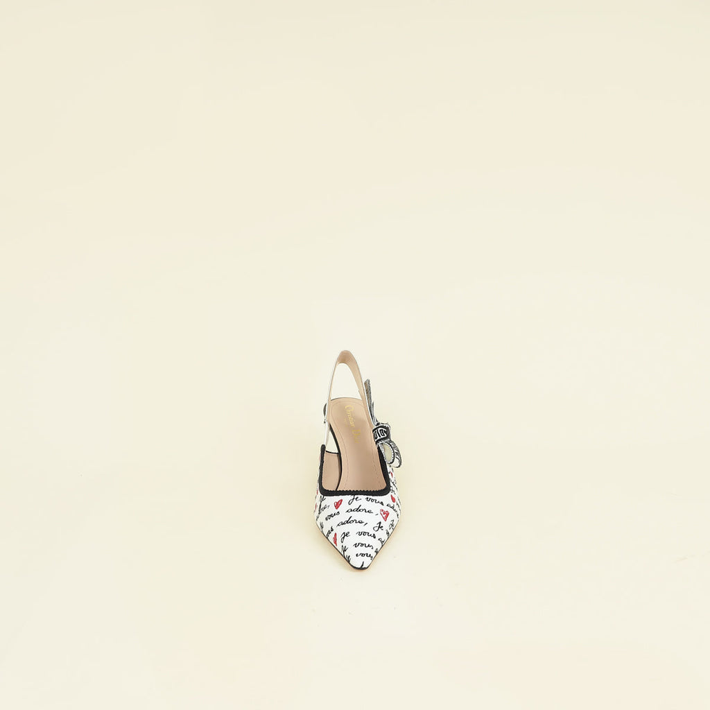 Christian Dior Bicolor Je Vous Adore J'adior Slingback Pump 37.5