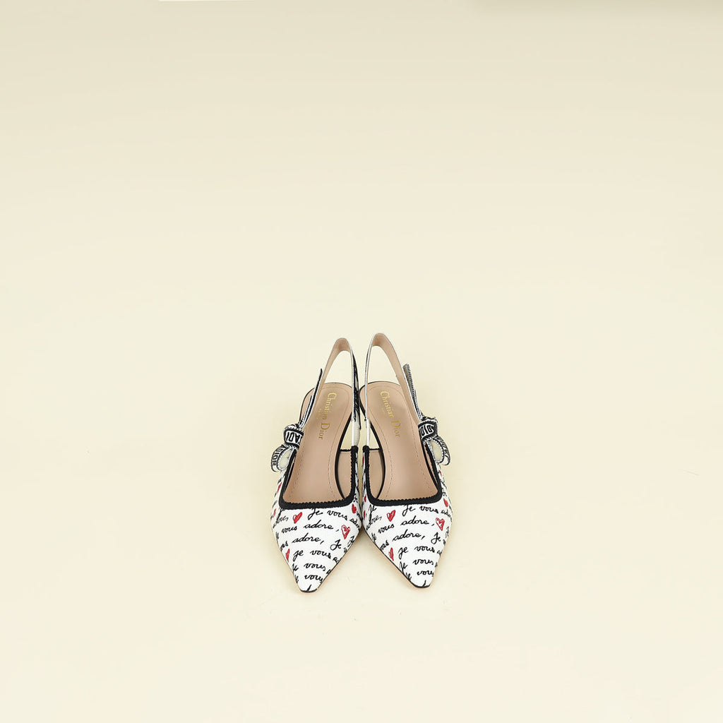 Christian Dior Bicolor Je Vous Adore J'adior Slingback Pump 37.5