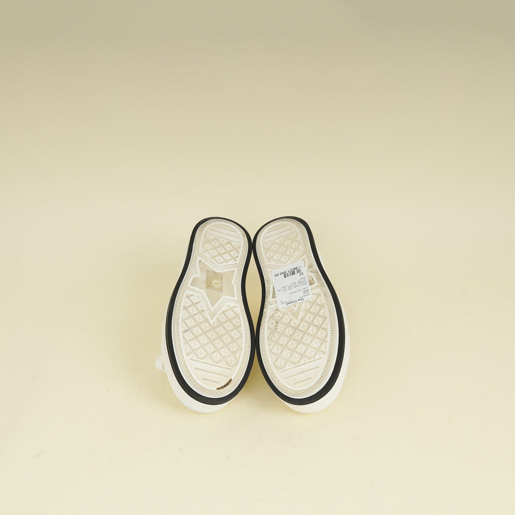 Christian Dior White Embroidered Logo Walk'n'Dior Platform Sneaker 37