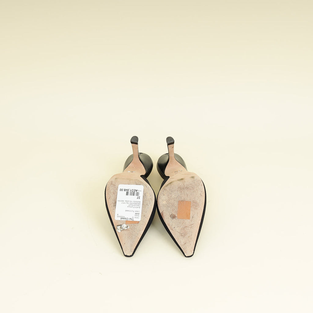 Christian Dior Black J'Adior Technical Fabric Slingback Pump 37