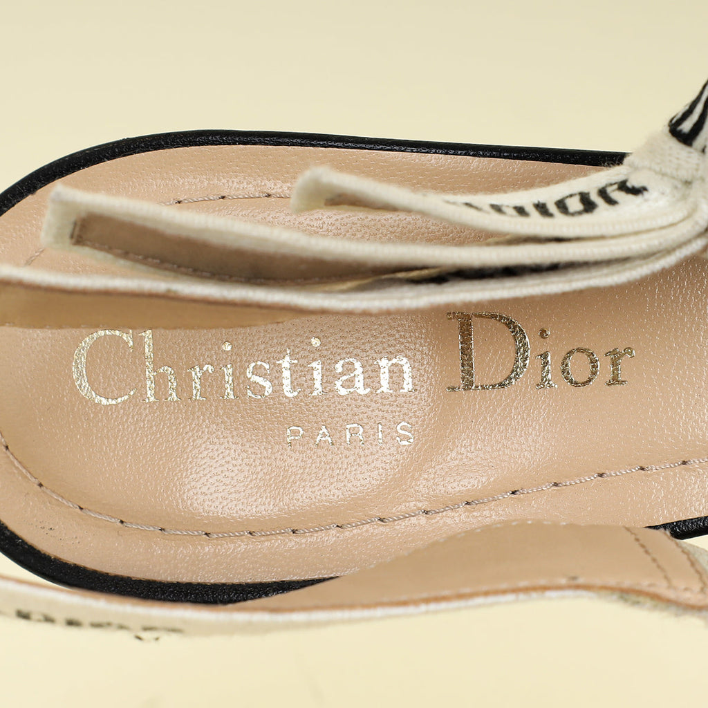 Christian Dior Black J'Adior Technical Fabric Slingback Pump 37