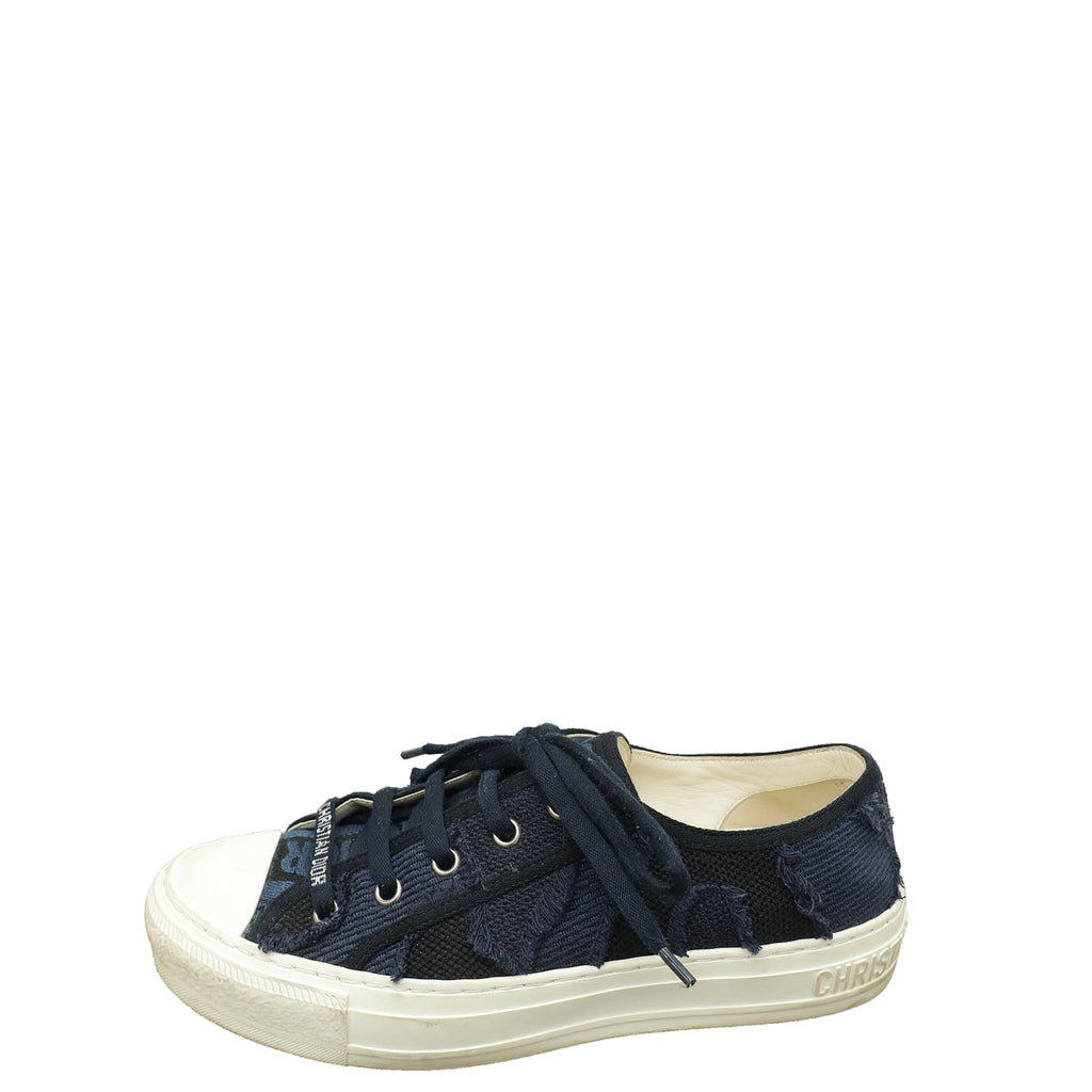 Christian Dior Deep Blue Camo Walk'n'Dior Low-Top Sneakers 37