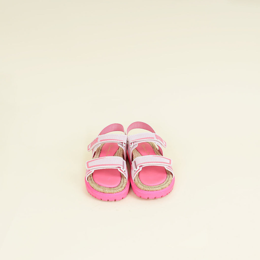 Christian Dior Bicolor Technical Mesh Rubber Dioract Sandals 37