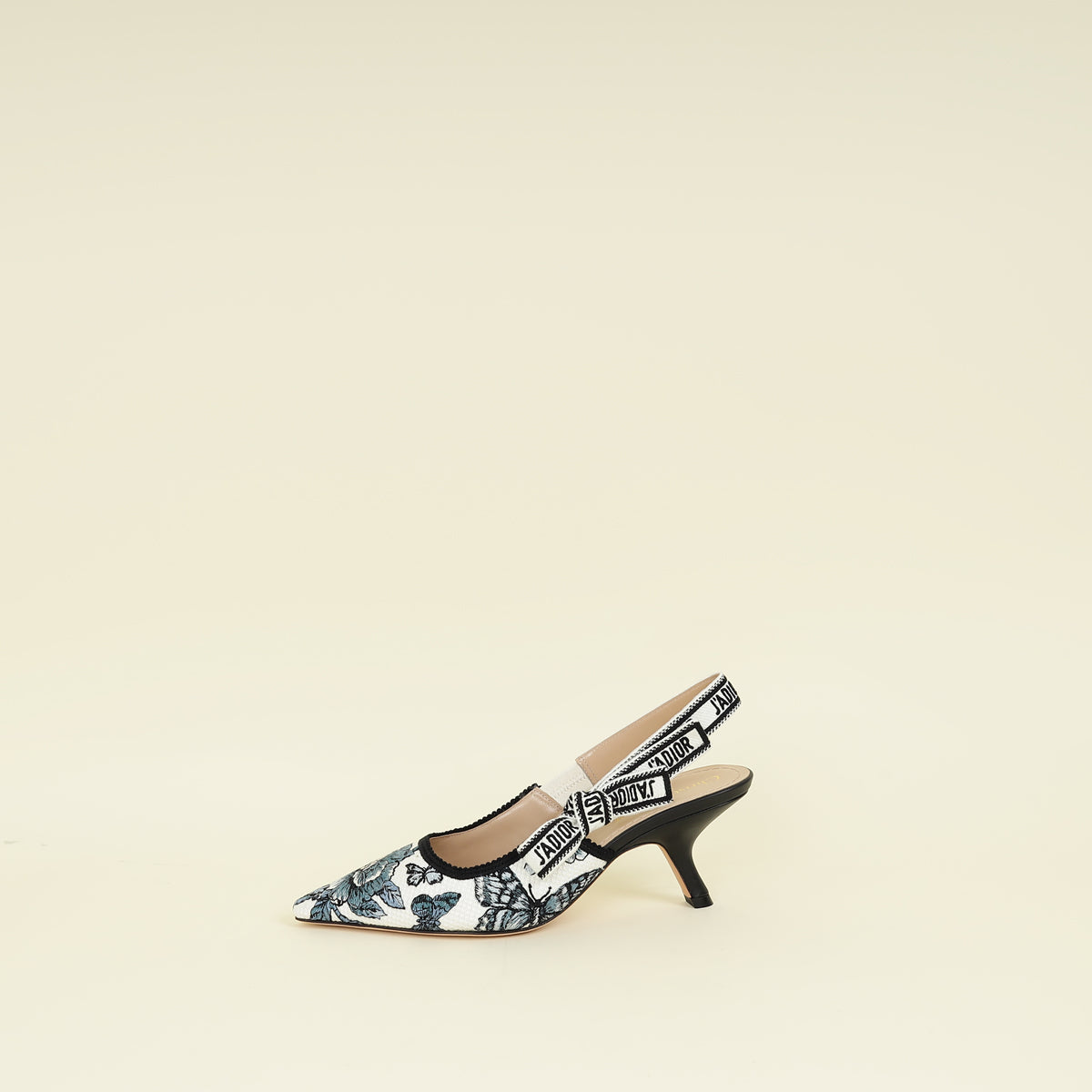 Christian Dior J'adior Butterfly Embroidered Flat Slingback 37