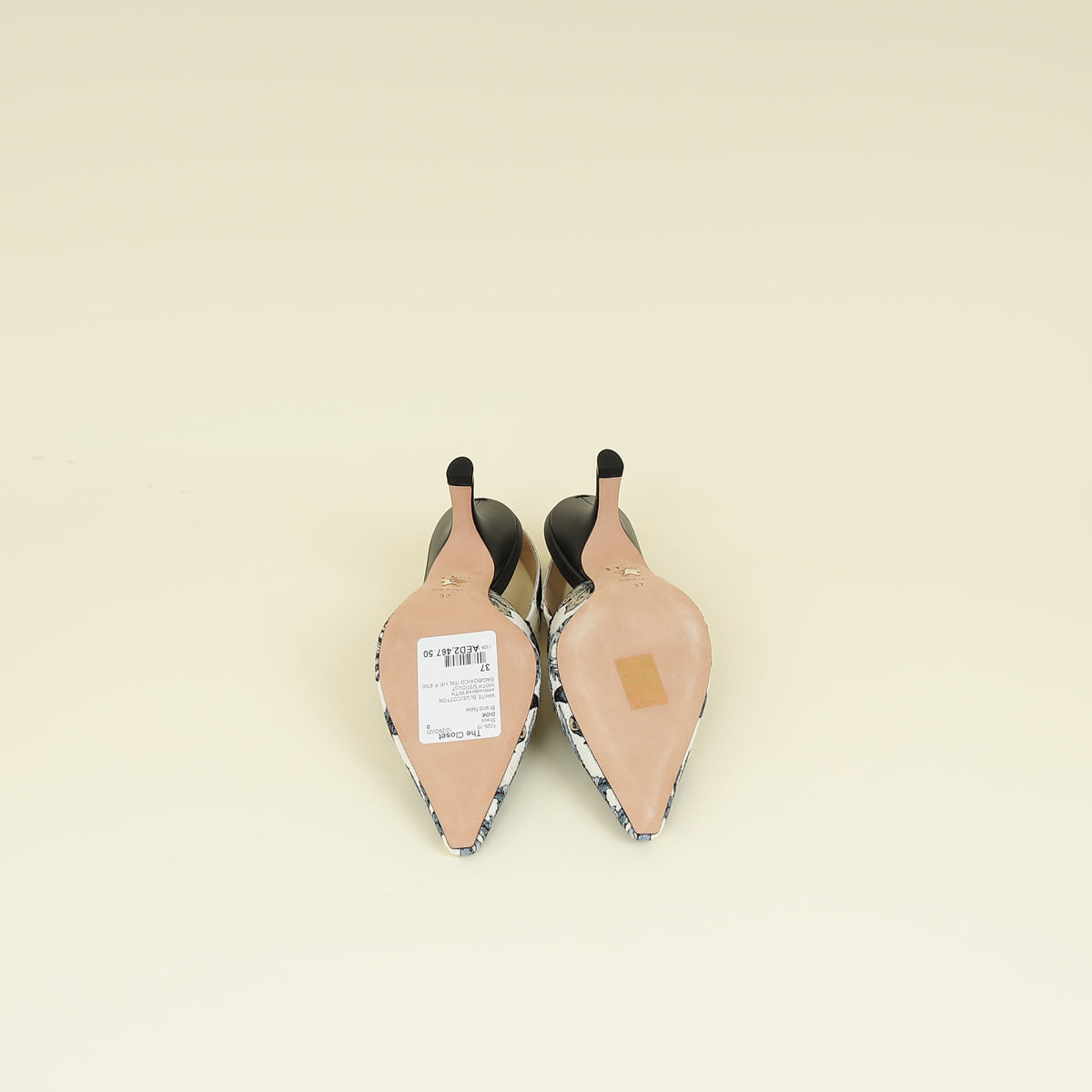 Christian Dior J'adior Butterfly Embroidered Flat Slingback 37