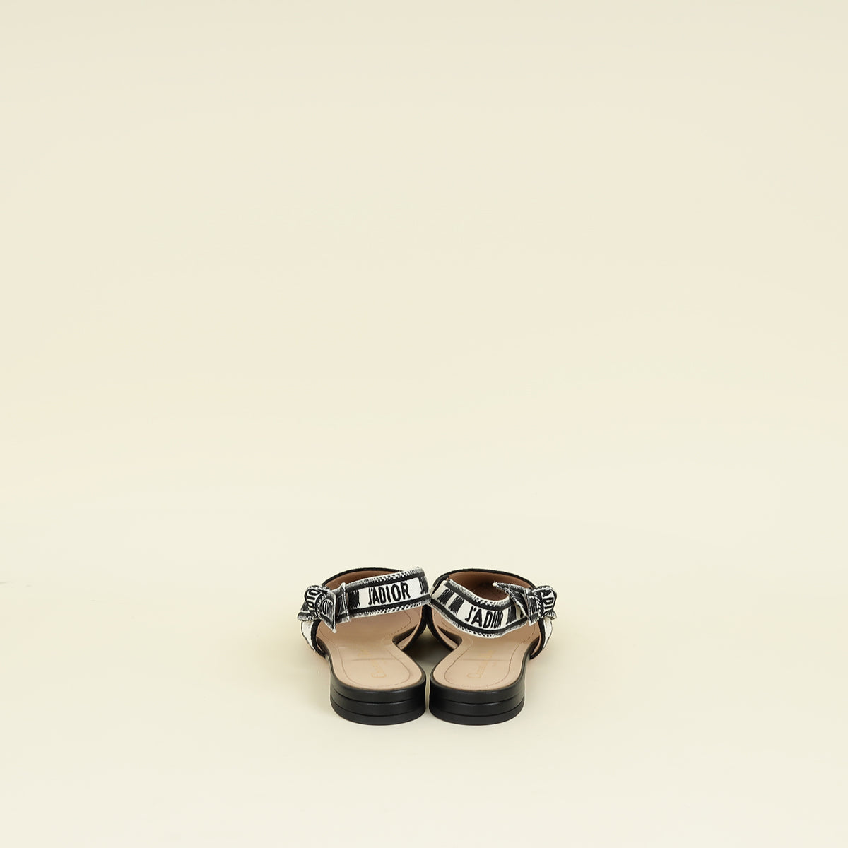 Christian Dior White Multicolor J'adior Floral Embroidered Flat Slingback 37