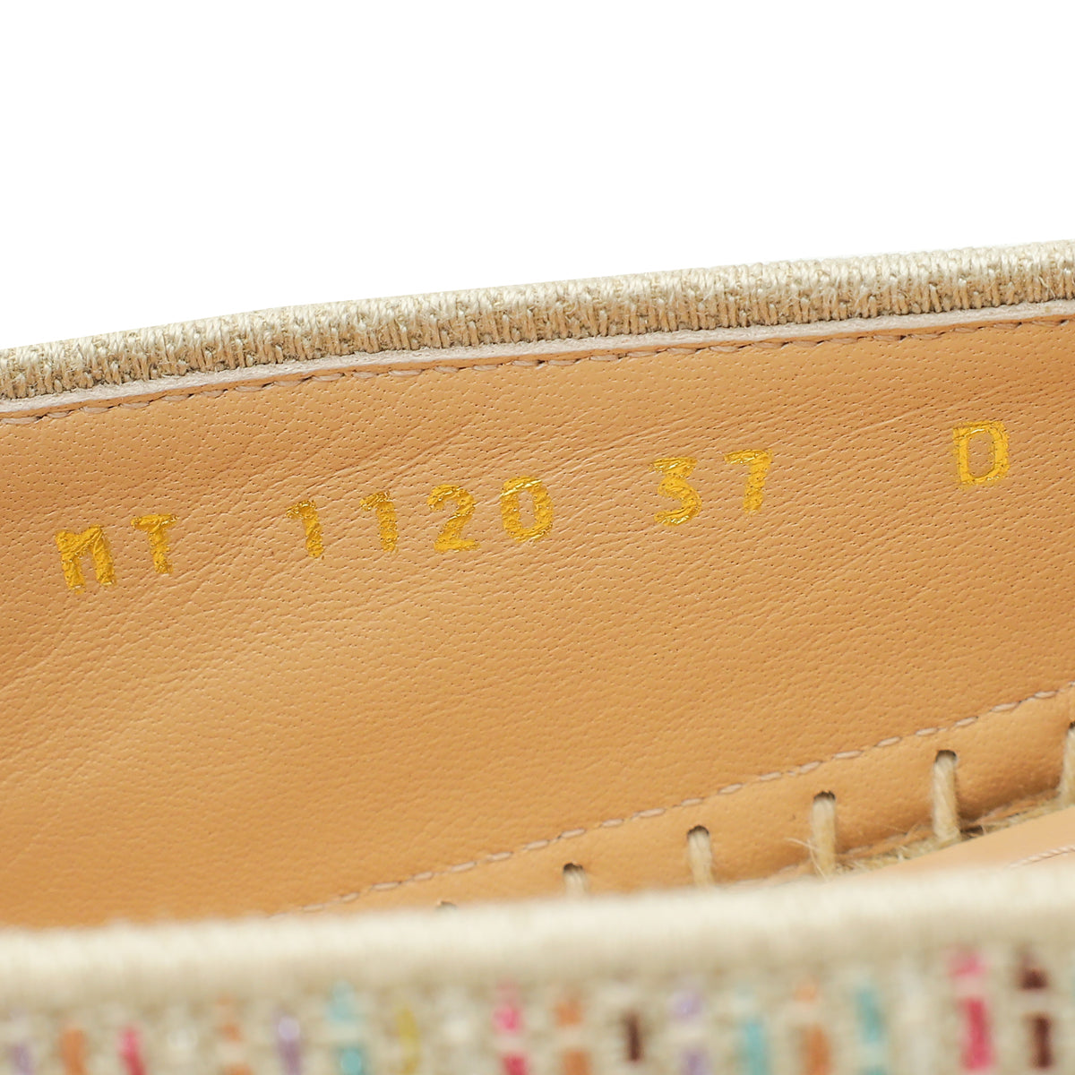 Christian Dior Beige Romance Lurex Technical Granville Espadrille 37