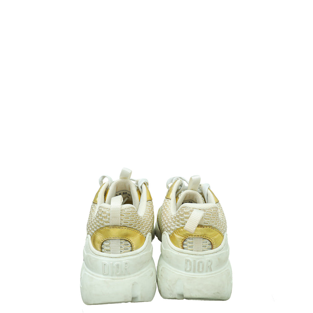 Christian Dior Bicolor Technical Metallic Mesh D Connect Sneaker 38.5