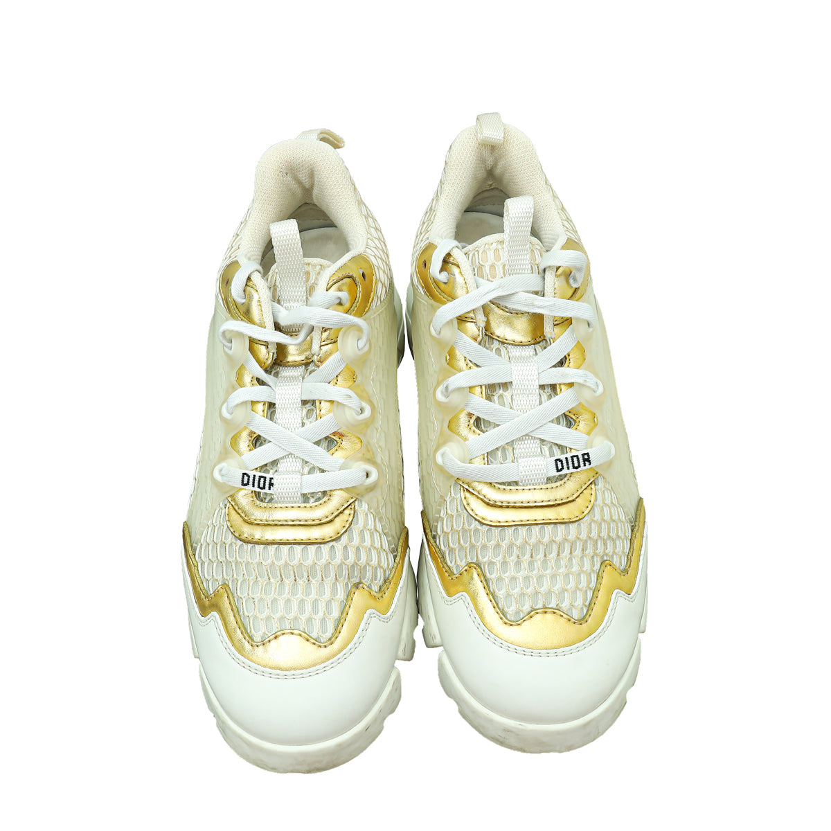 Christian Dior Bicolor Technical Metallic Mesh D Connect Sneaker 38.5