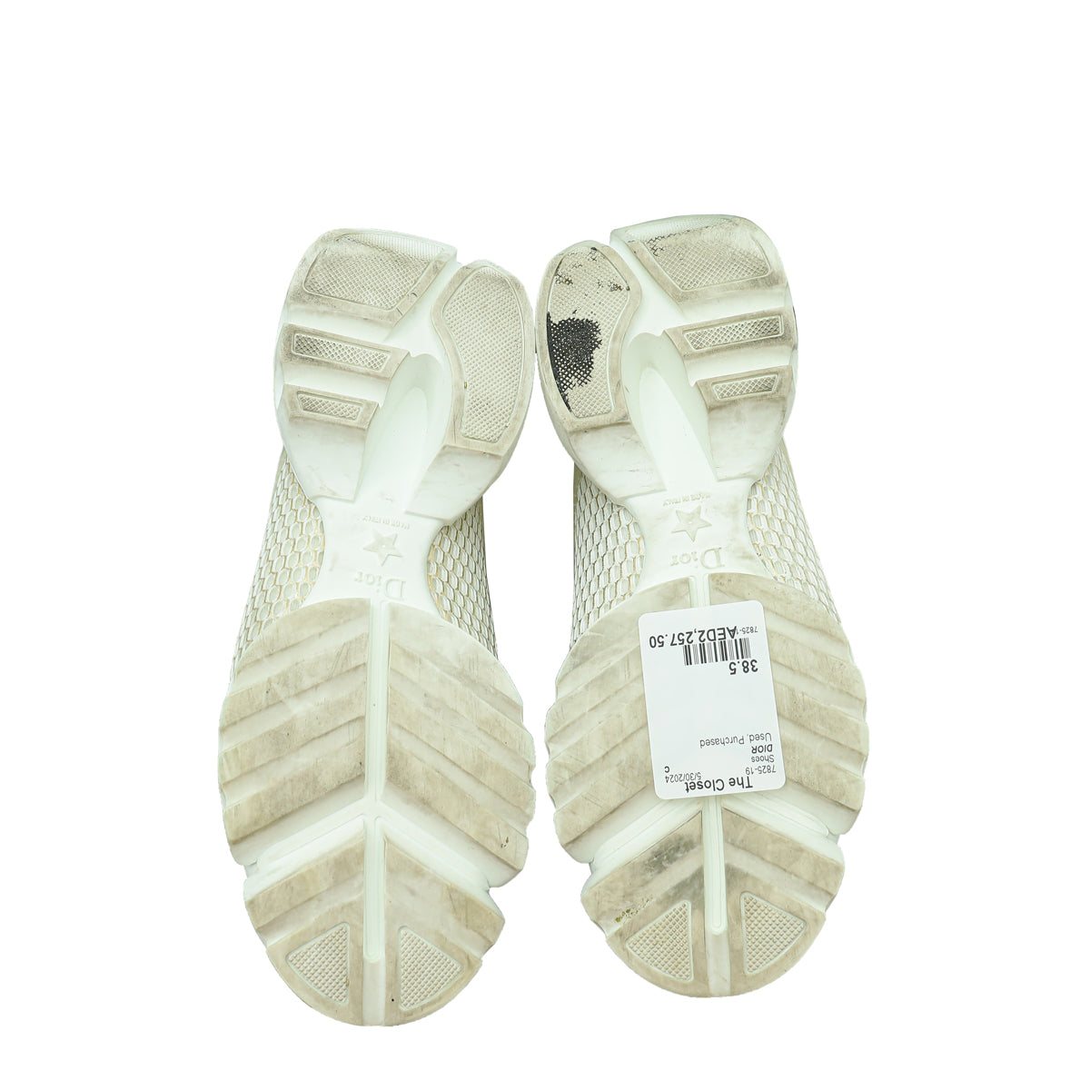 Christian Dior Bicolor Technical Metallic Mesh D Connect Sneaker 38.5