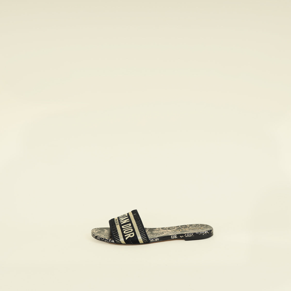 Christian Dior Bicolor JHR Lurex Embroidered Dway Sandal 38.5
