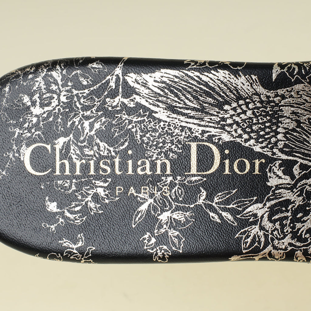 Christian Dior Bicolor JHR Lurex Embroidered Dway Sandal 38.5