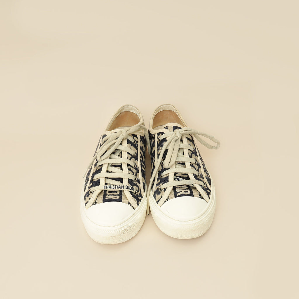 Christian Dior Navy Blue Oblique Walk'N'Dior Sneaker 38