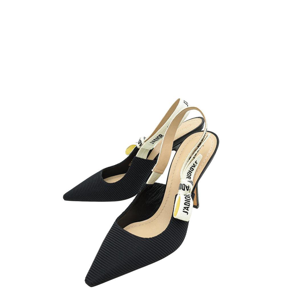 Christian Dior Black J'Adior Technical Slingback Pump 38