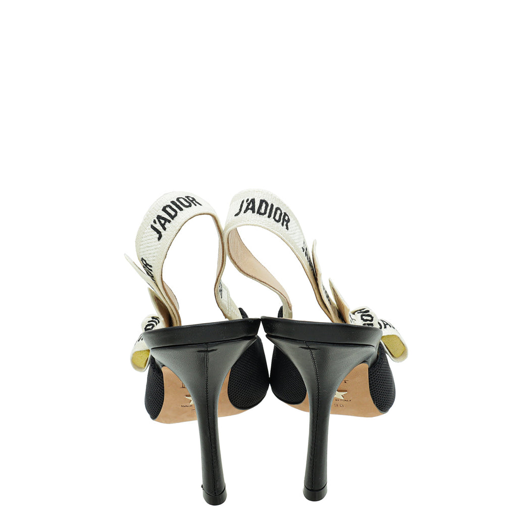 Christian Dior Black J'Adior Technical Slingback Pump 38