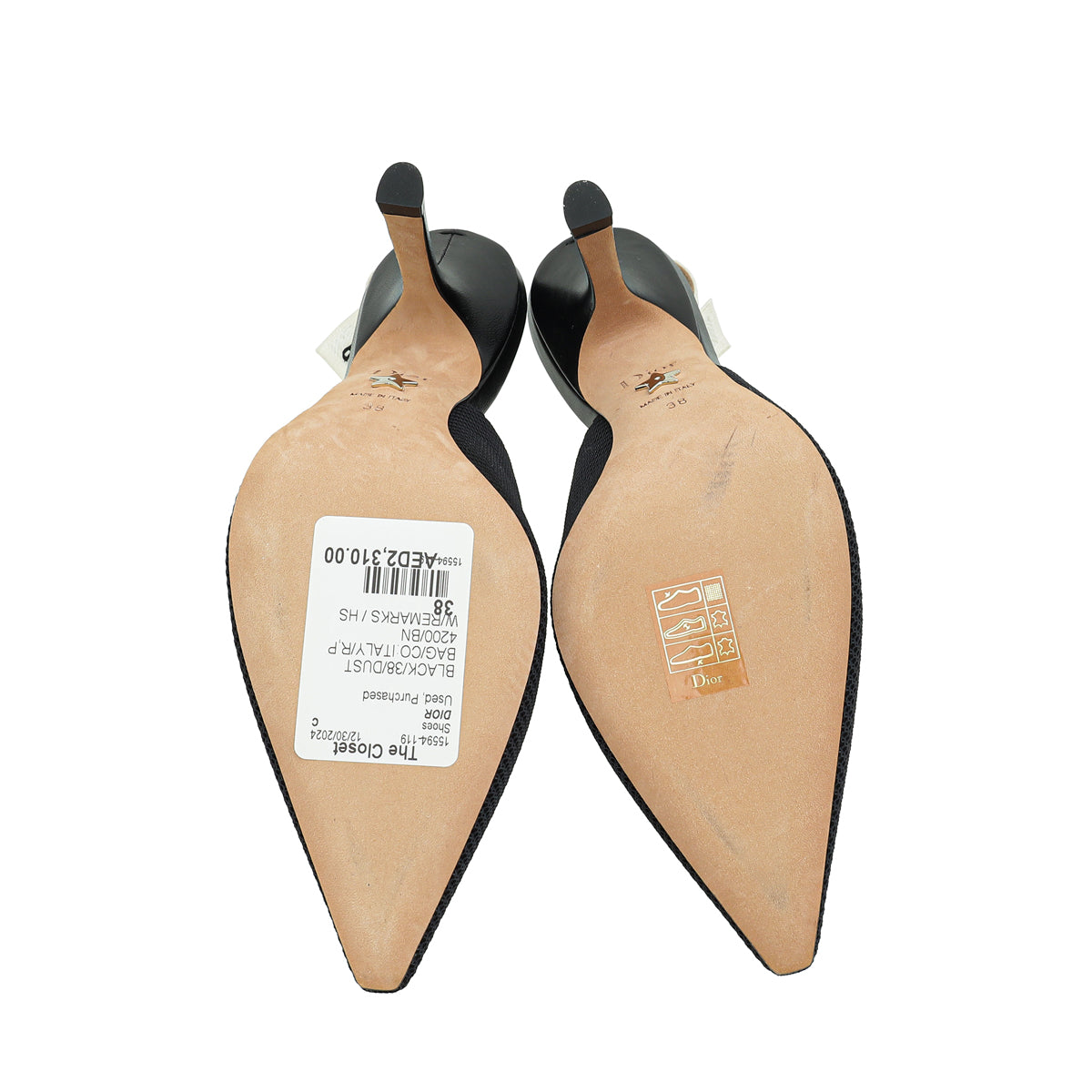 Christian Dior Black J'Adior Technical Slingback Pump 38