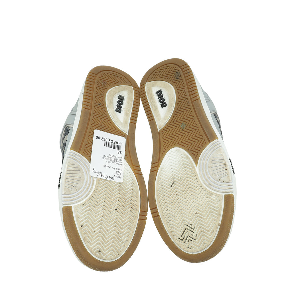 Christian Dior Bicolor Oblique B27 Low-Top Sneaker 38