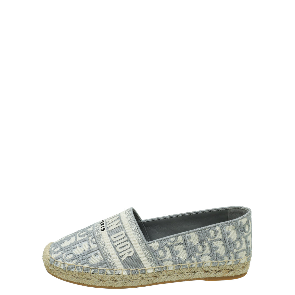 Christian Dior Bicolor Oblique Embroidered Granville Espadrille 38
