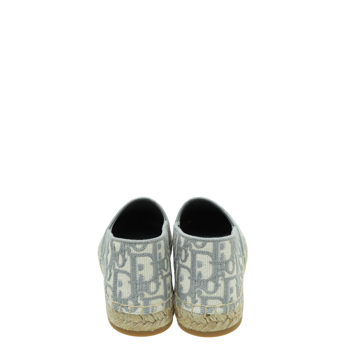 Christian Dior Bicolor Oblique Embroidered Granville Espadrille 38