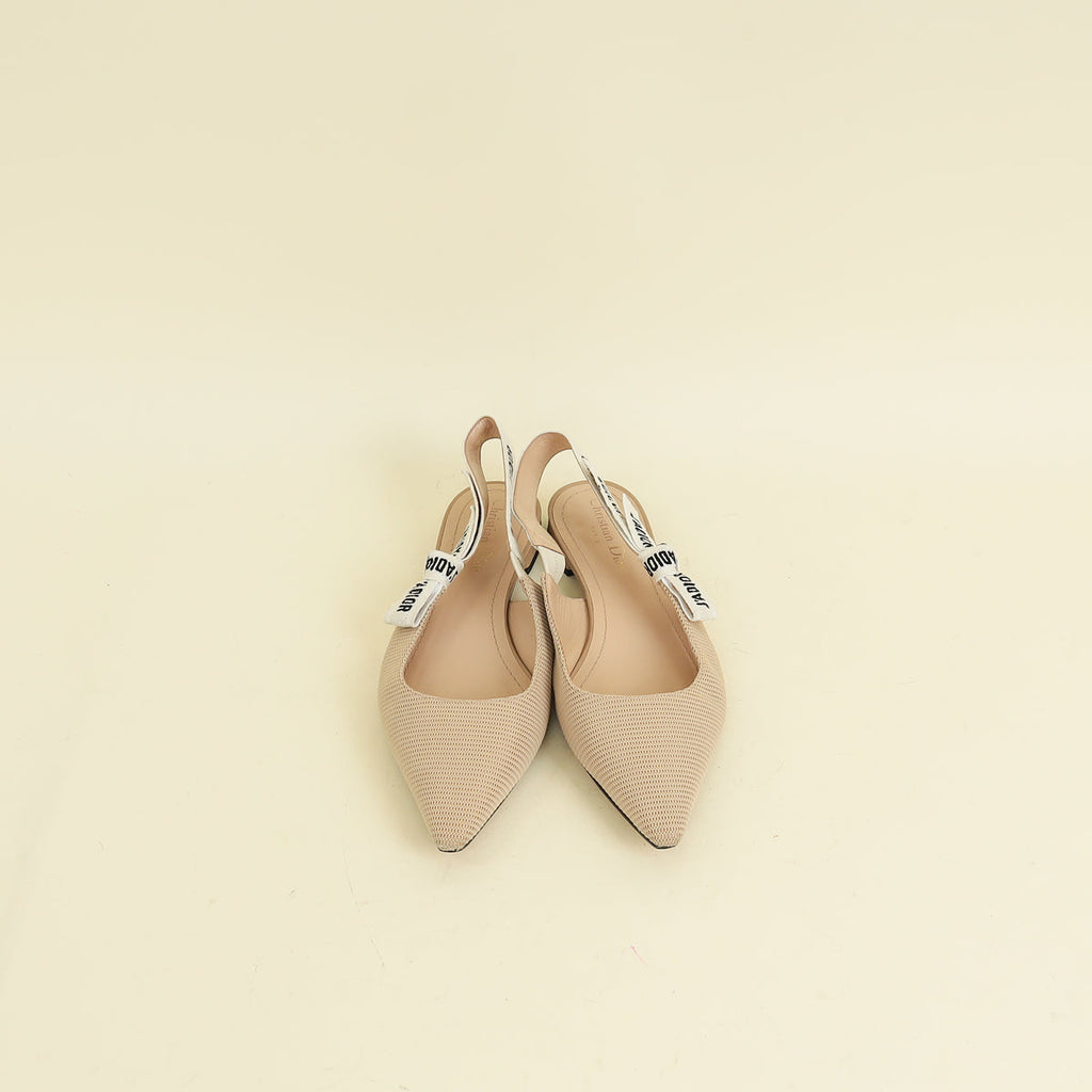 Christian Dior Beige J'adior Flat Slingback 38