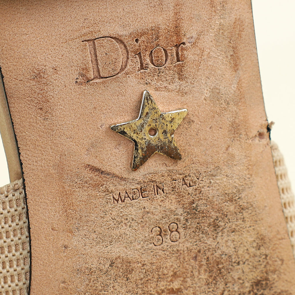 Christian Dior Beige J'adior Flat Slingback 38