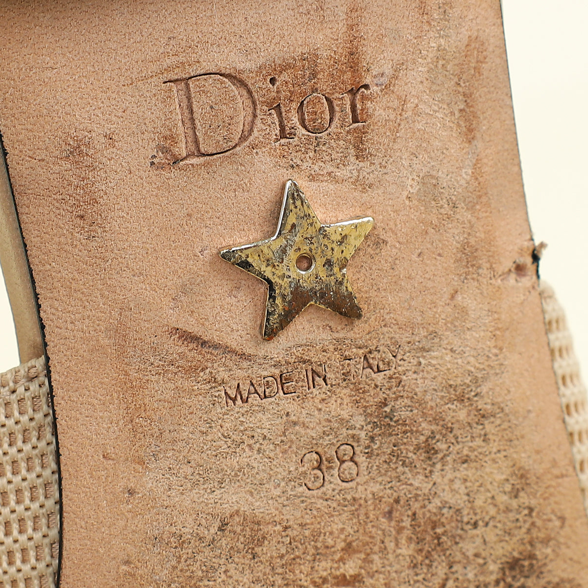 Christian Dior Beige J'adior Flat Slingback 38