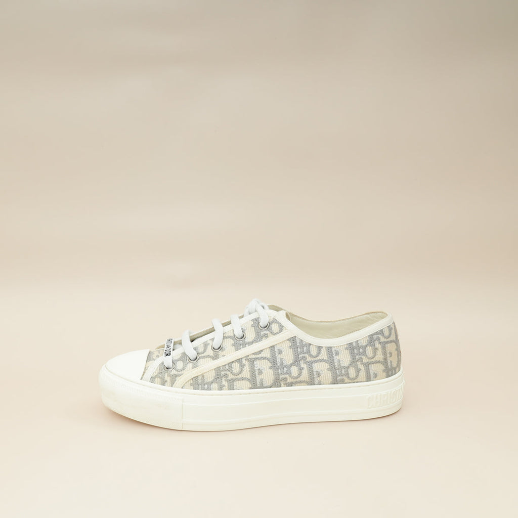 Christian Dior Grey Oblique Walk'N'Dior Sneaker 38