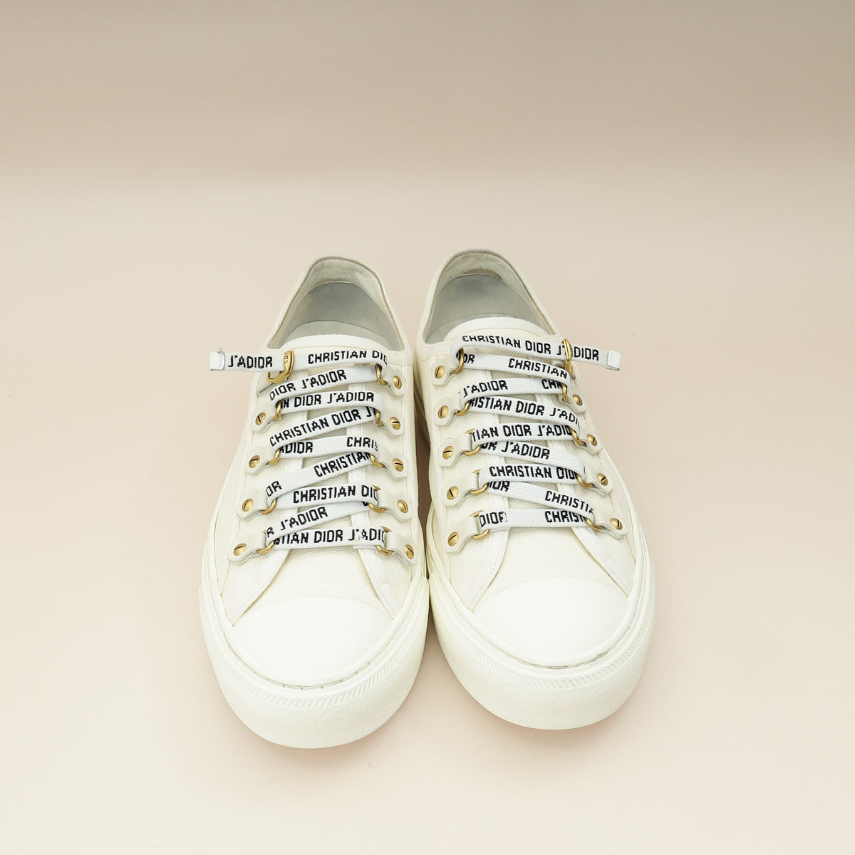 Christian Dior Milk White Walk'n'Dior Low Top Sneaker 38