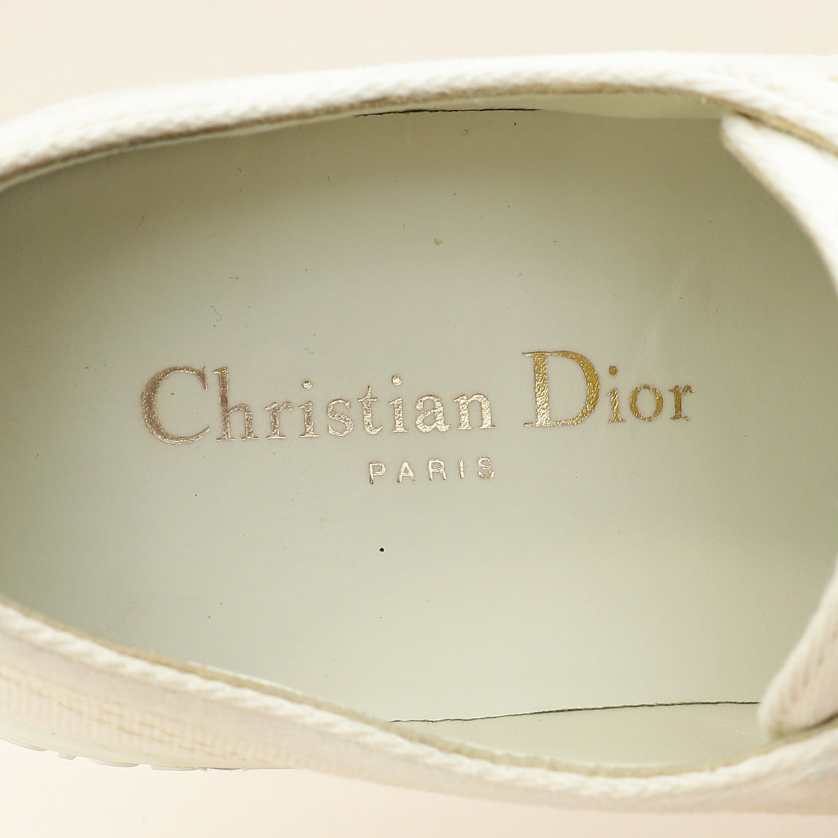 Christian Dior Milk White Walk'n'Dior Low Top Sneaker 38