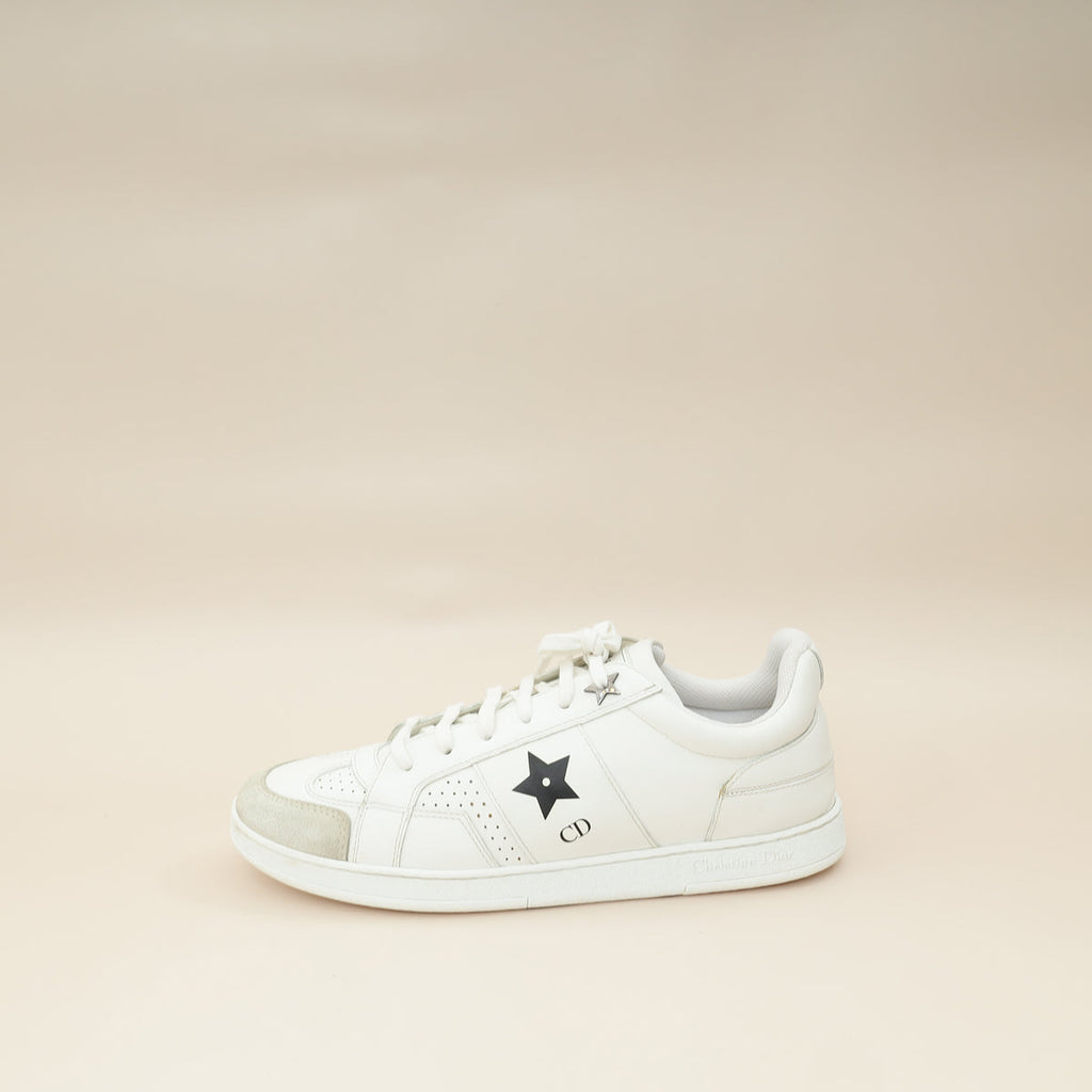 Christian Dior White CD Star Trainer Sneaker 38