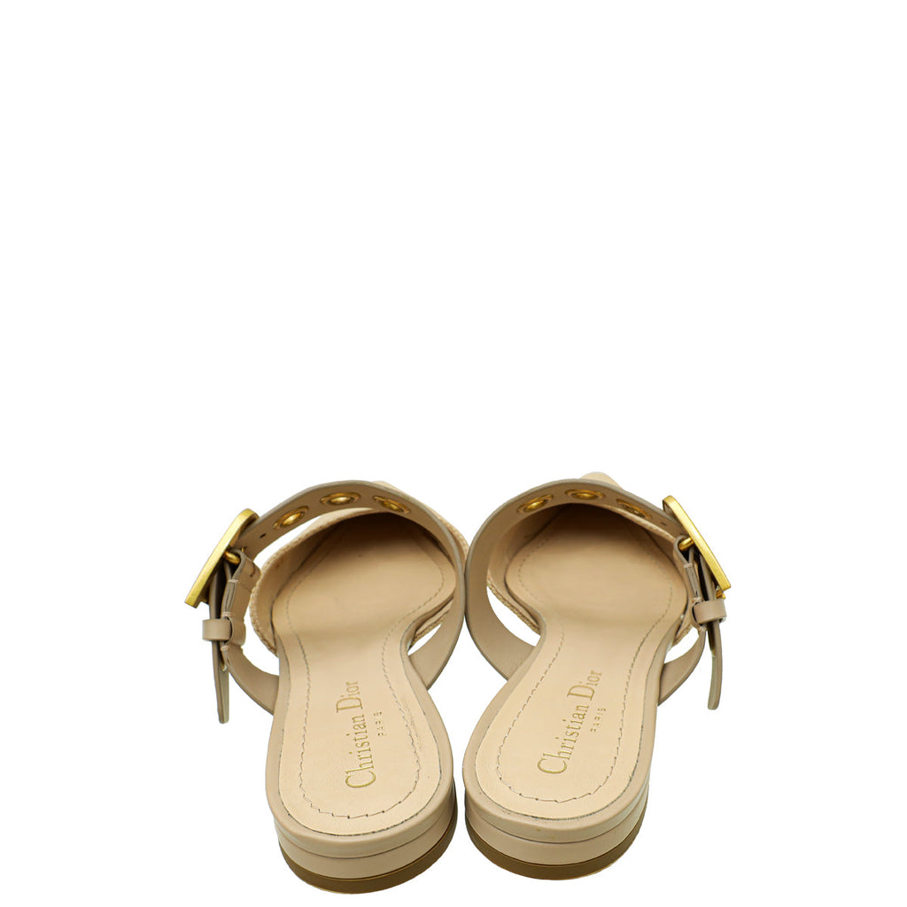 Christian Dior Nude D-Dior Flat Mule 38