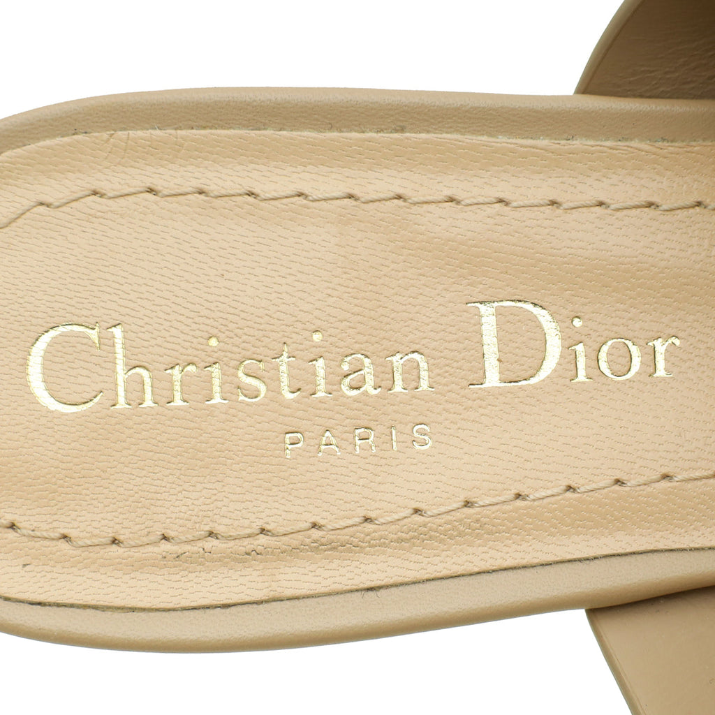 Christian Dior Nude D-Dior Flat Mule 38
