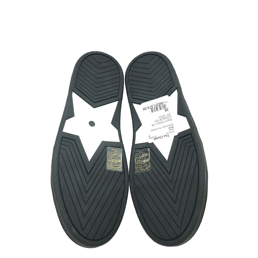 Christian Dior Black CD Lace Up Sneakers 38