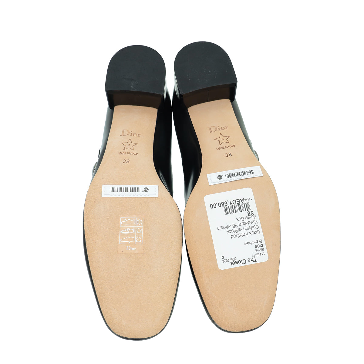 Christian Dior Black Uniform 30mm Pump 38