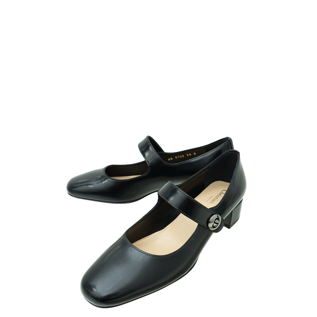 Christian Dior Black Uniform 30mm Pump 38