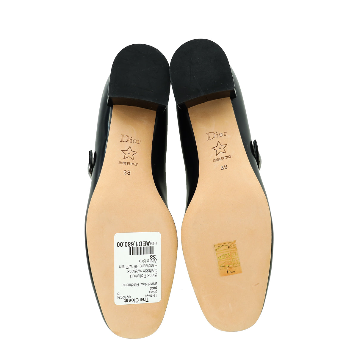 Christian Dior Black Uniform 30mm Pump 38