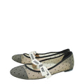 Christian Dior Black Miss J'adior Mesh Dot Flat Ballerina 39.5