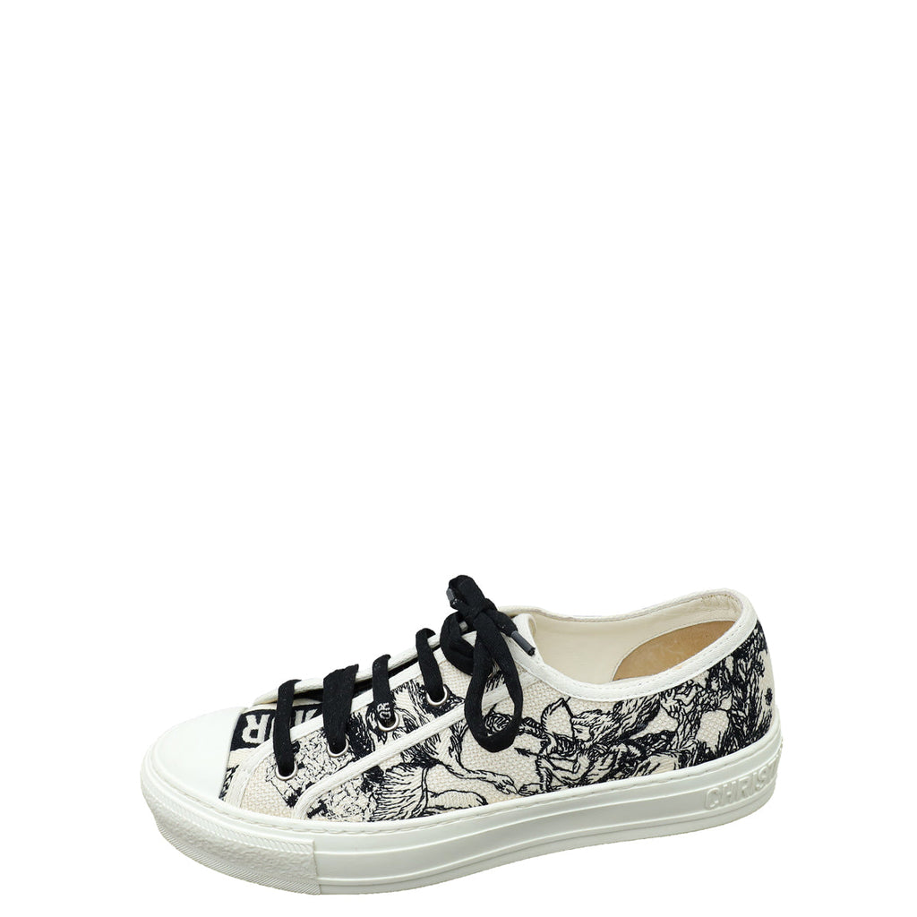 Christian Dior Bicolor Walk N' Dior Zodiac Embroidered Sneaker 39.5