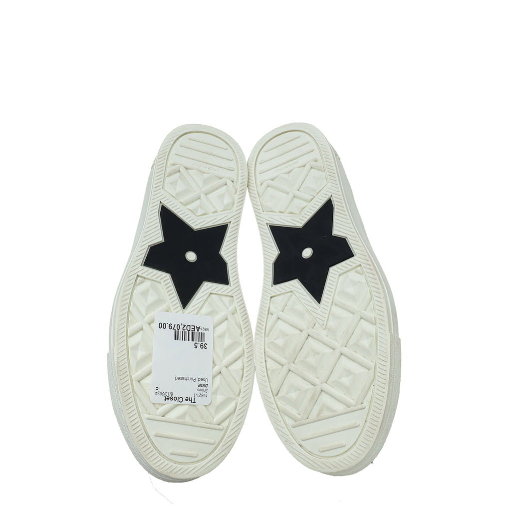 Christian Dior Bicolor Walk N' Dior Zodiac Embroidered Sneaker 39.5