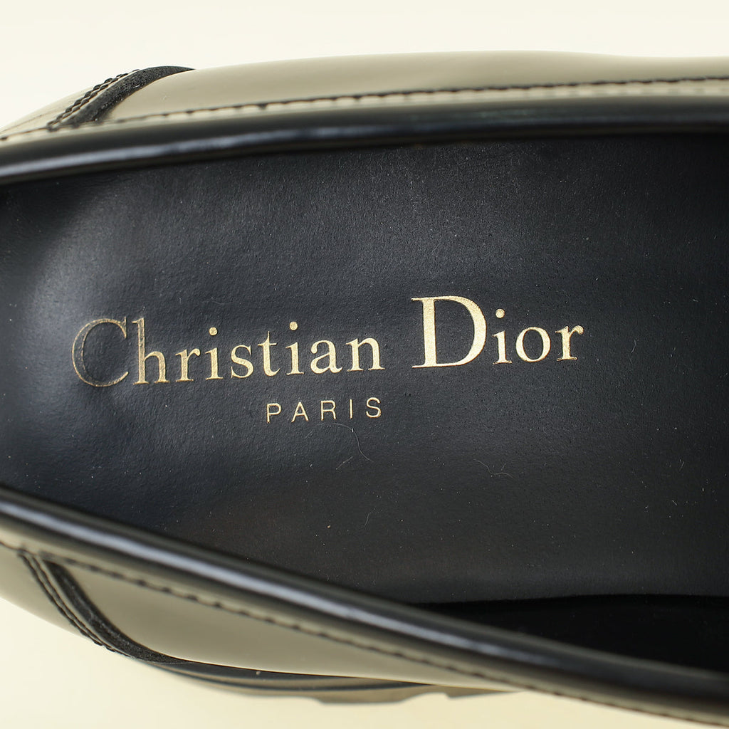 Christian Dior Black Code Loafers 39.5