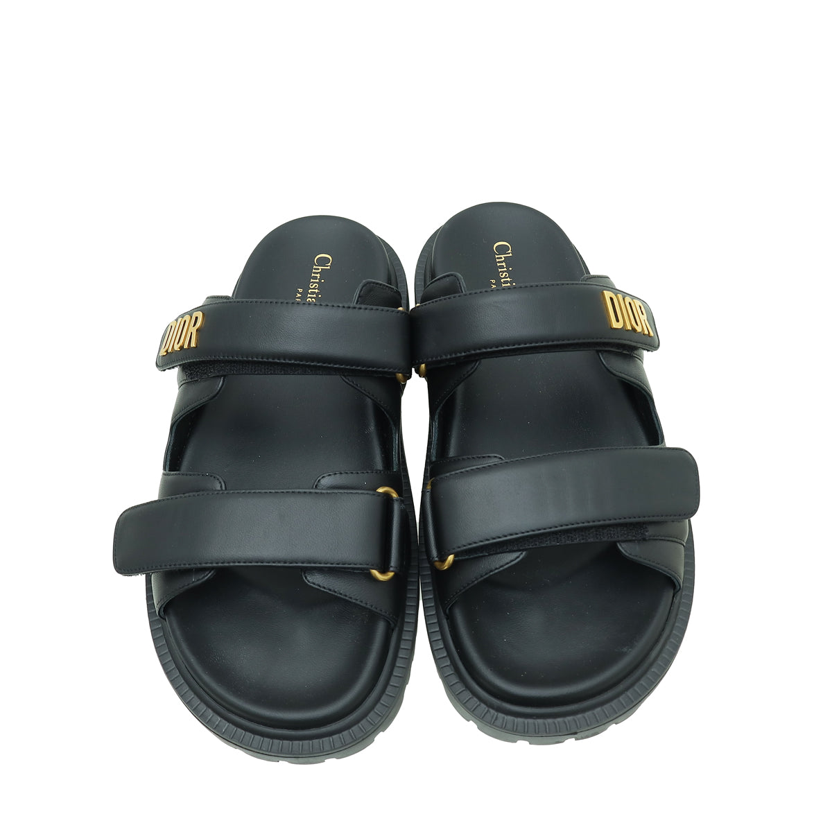 Christian Dior Black Dioract Slide Sandal 39