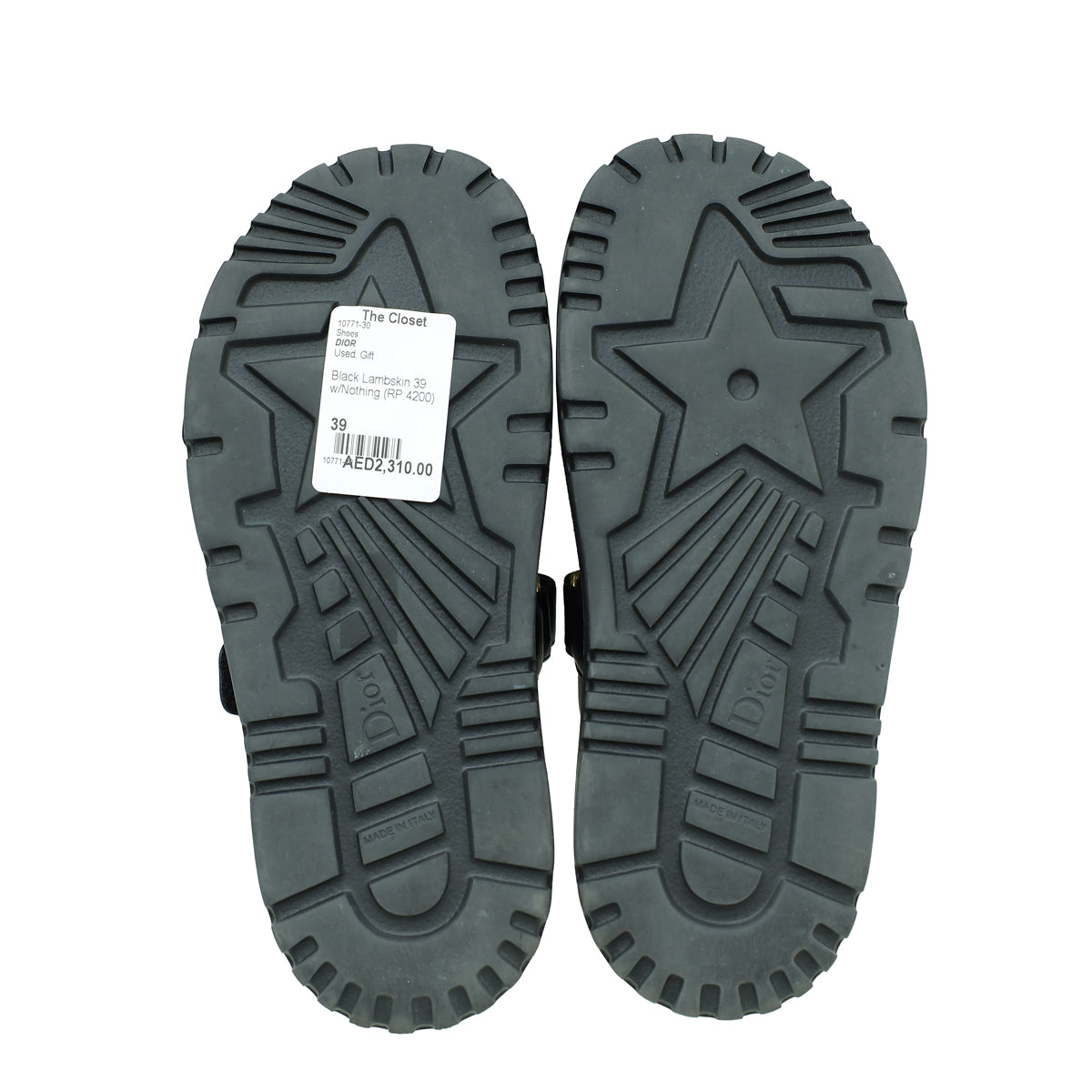 Christian Dior Black Dioract Slide Sandal 39