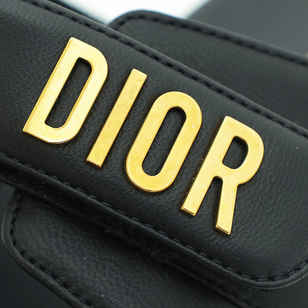Christian Dior Black Dioract Slide Sandal 39